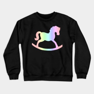 Pastel Rocking Horse Silhouette Crewneck Sweatshirt